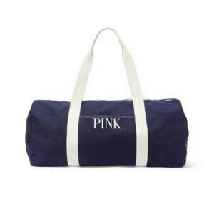 PINK Victoria's Secret Navy and White Travel Bag